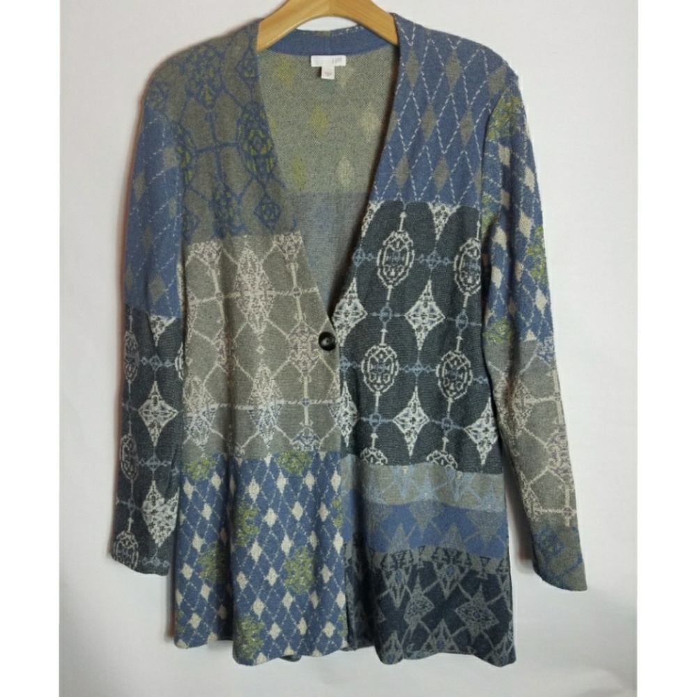 J.Jill multi Print Cardigan